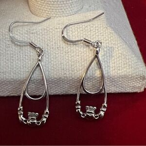 Elegant Silver Teardrop Earrings